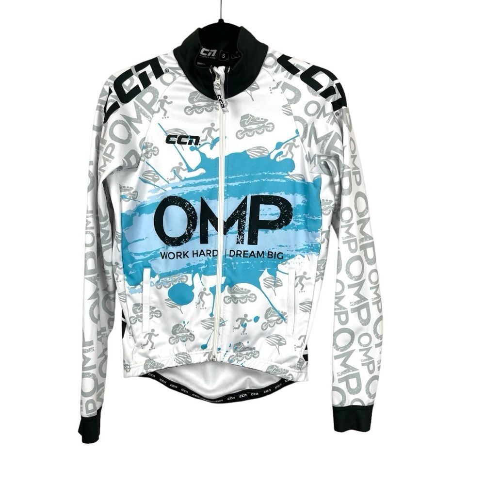 CCN Cycling Speed Skating CNP Jersey Mens Small Long Sleeve Full Zip